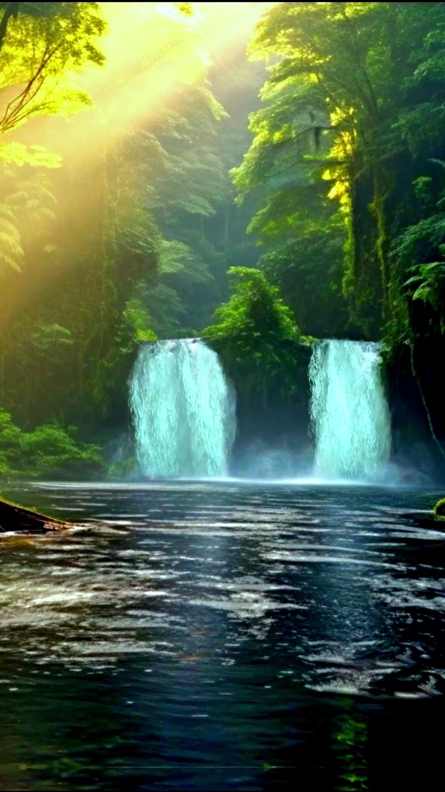 治愈山涧流水4K