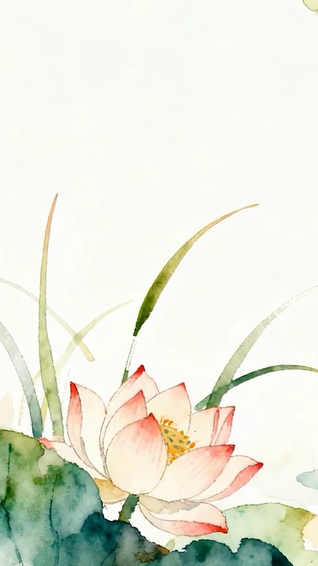 荷花池塘游鱼