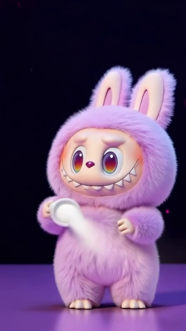 手电筒粉色拉布布