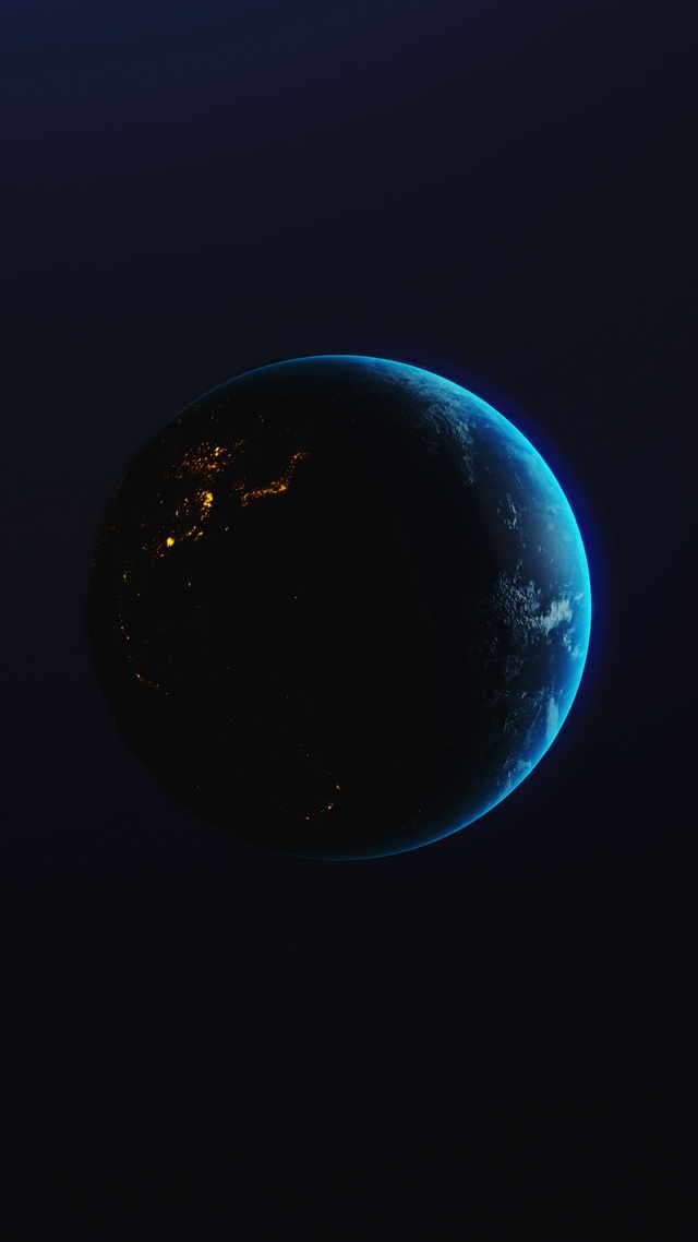 蓝色地球宇宙旋转