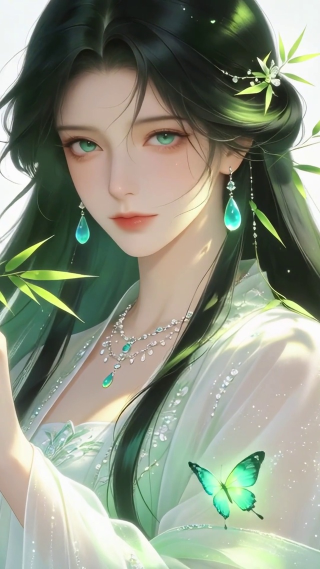 竹林古风美女