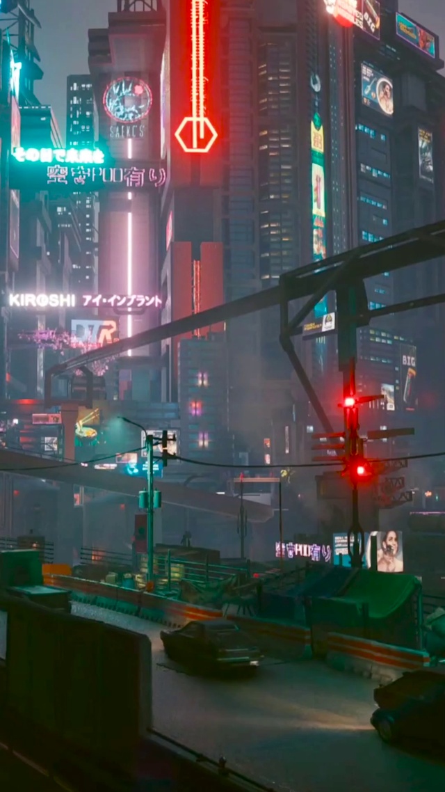 赛博朋克城市夜景