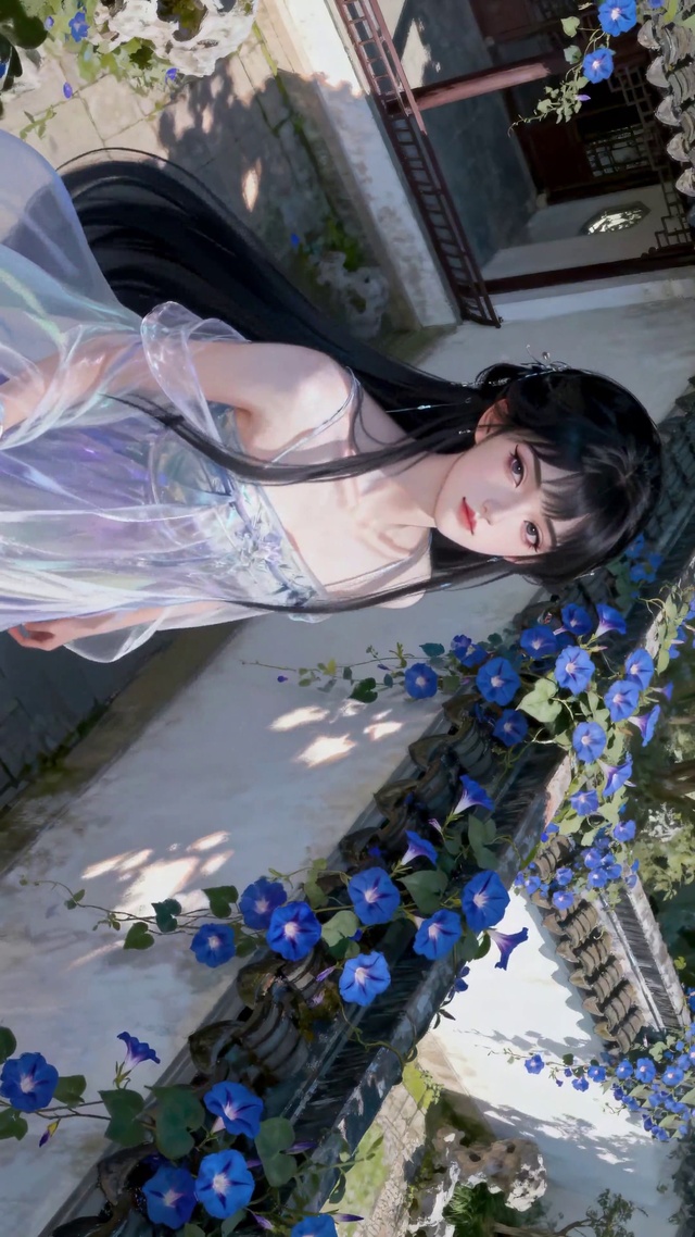 古风国风庭院纯欲白皙清纯美人