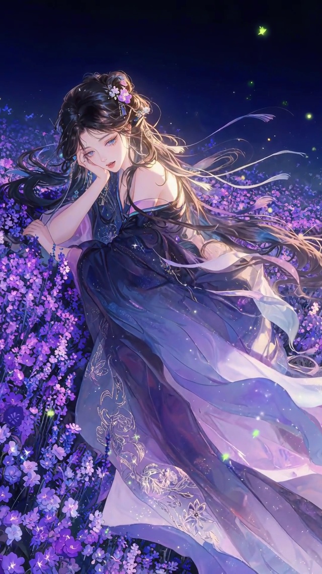 浪漫花海美女壁纸