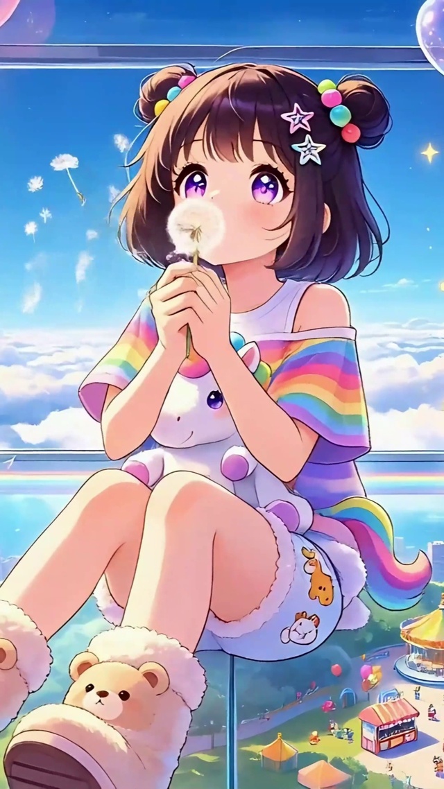 六一空中玩具屋动漫少女