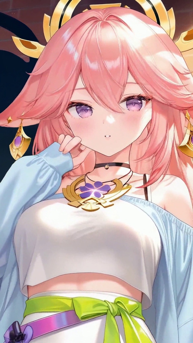 粉发街头少女八重神子