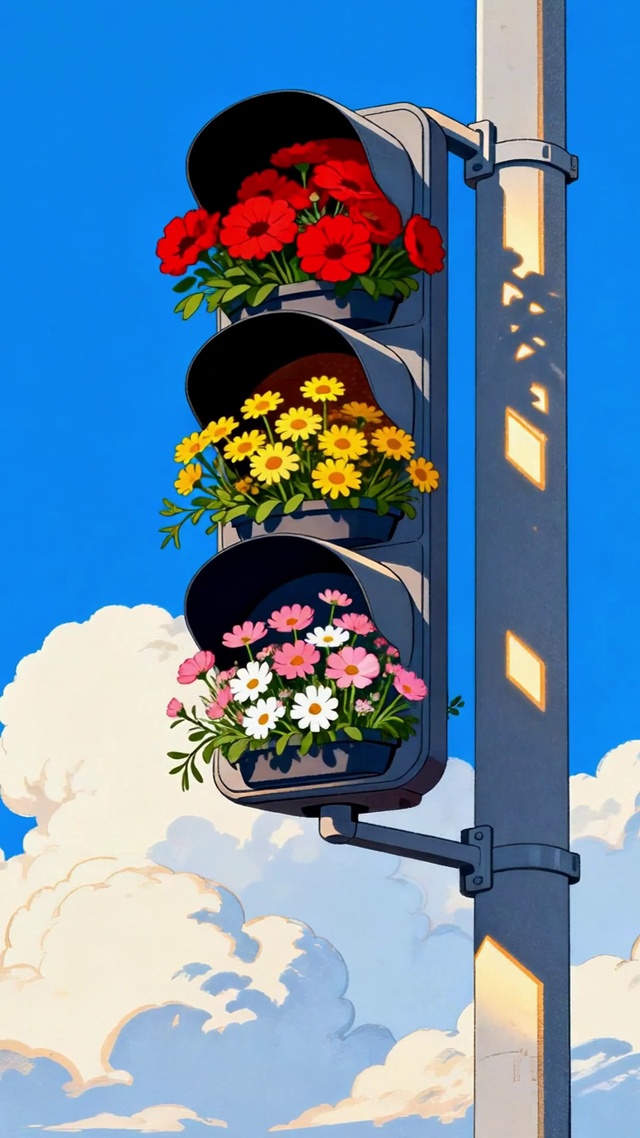 鲜花红绿灯