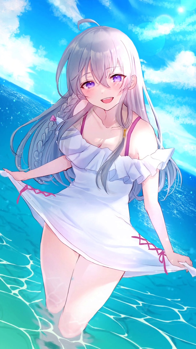 夏日海边泳装少女4k唯美