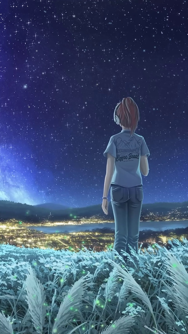 4K唯美治愈仲夏夜星空