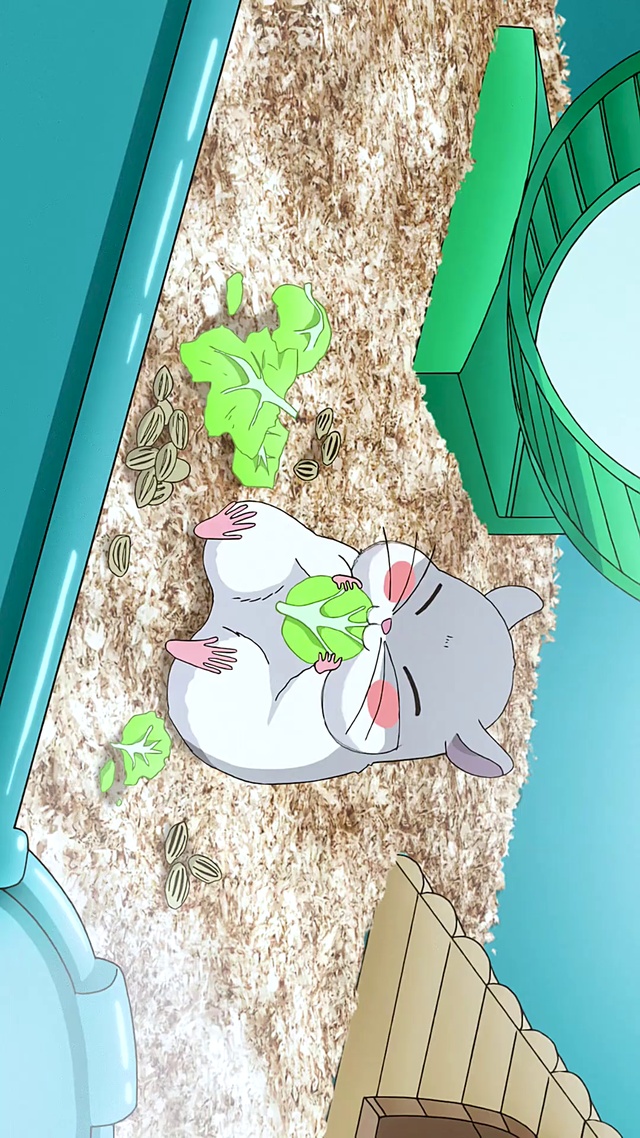 动漫超清可爱小仓鼠吃叶子