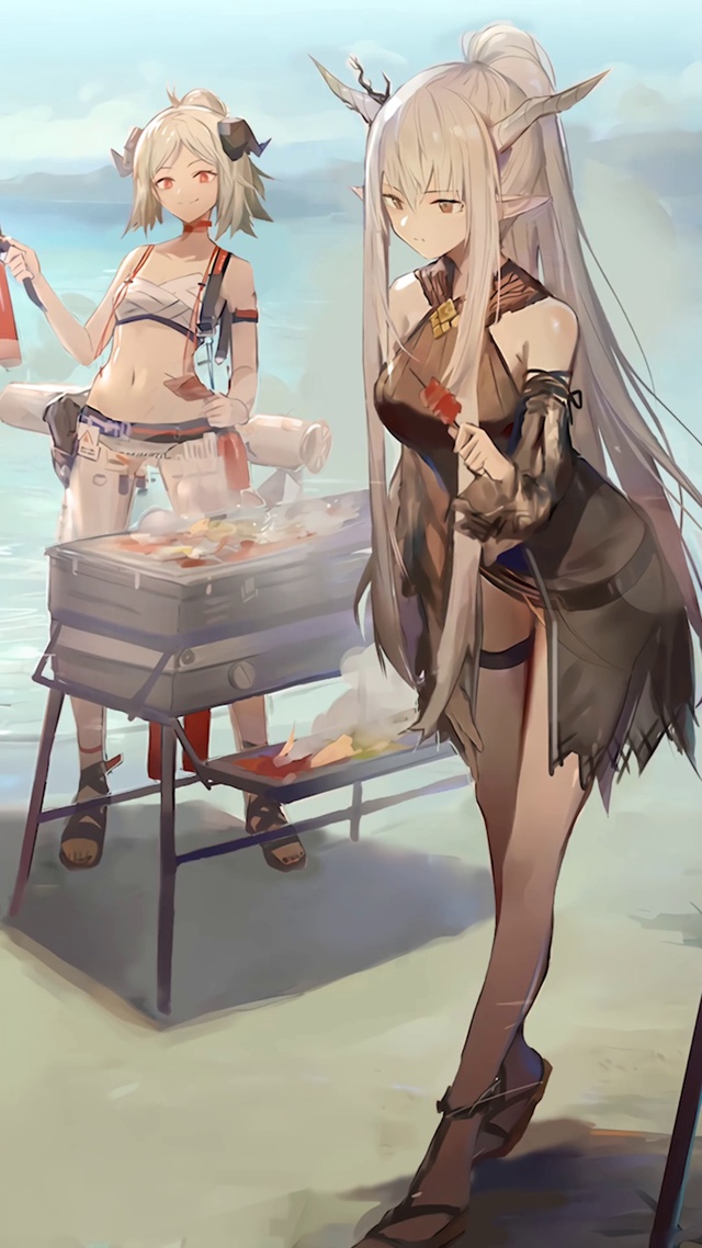 夏日海边烧烤度假