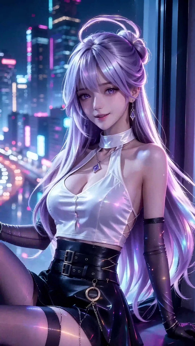 都市紫发少女