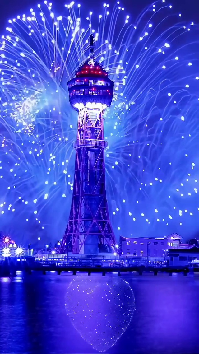 蓝色烟花