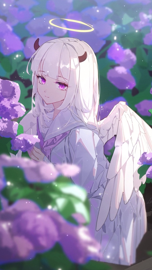 天使环花少女(动漫手机动态壁纸) - 动漫手机壁纸下载 - 元气壁纸