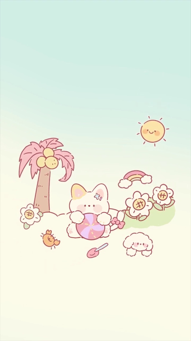 可爱的小猫玩球_1