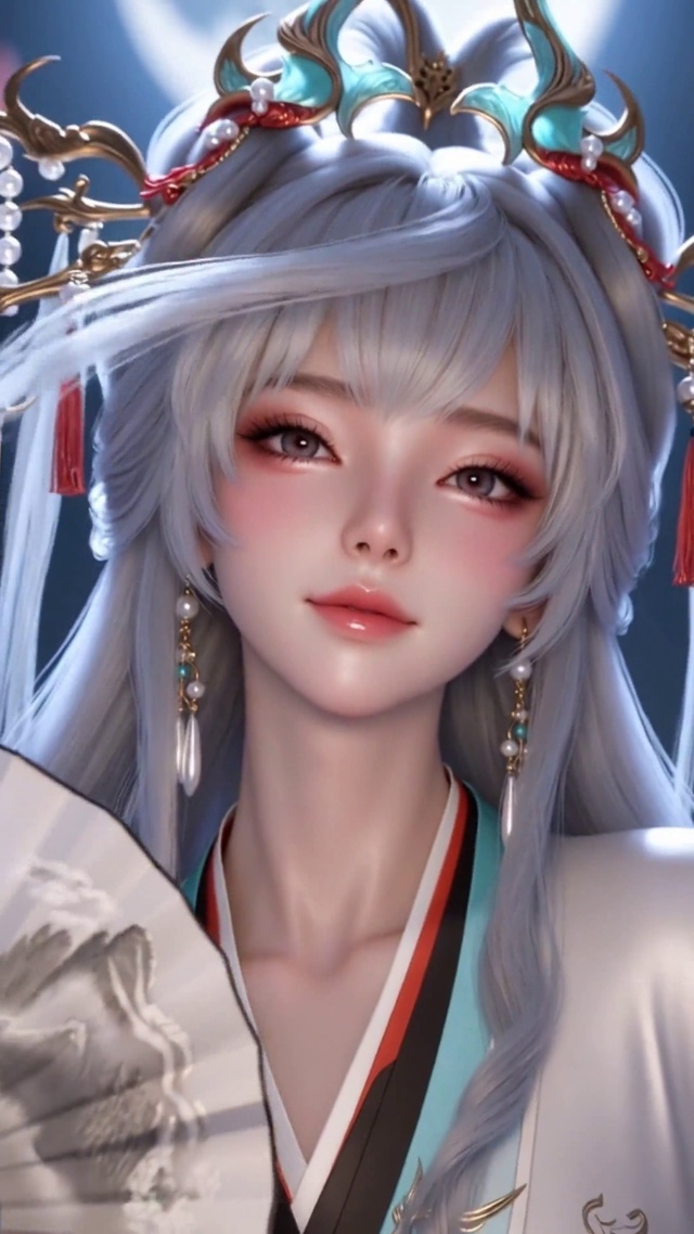 月下龙姬执扇来
