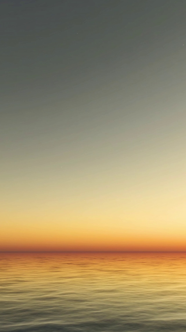 纯净治愈黄昏海天一色