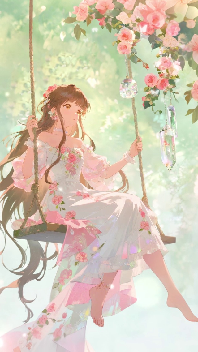 浪漫秋千春风丽影