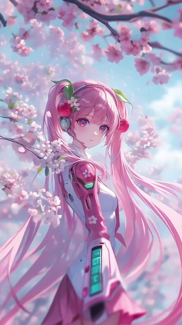 穿着未来科技的女孩