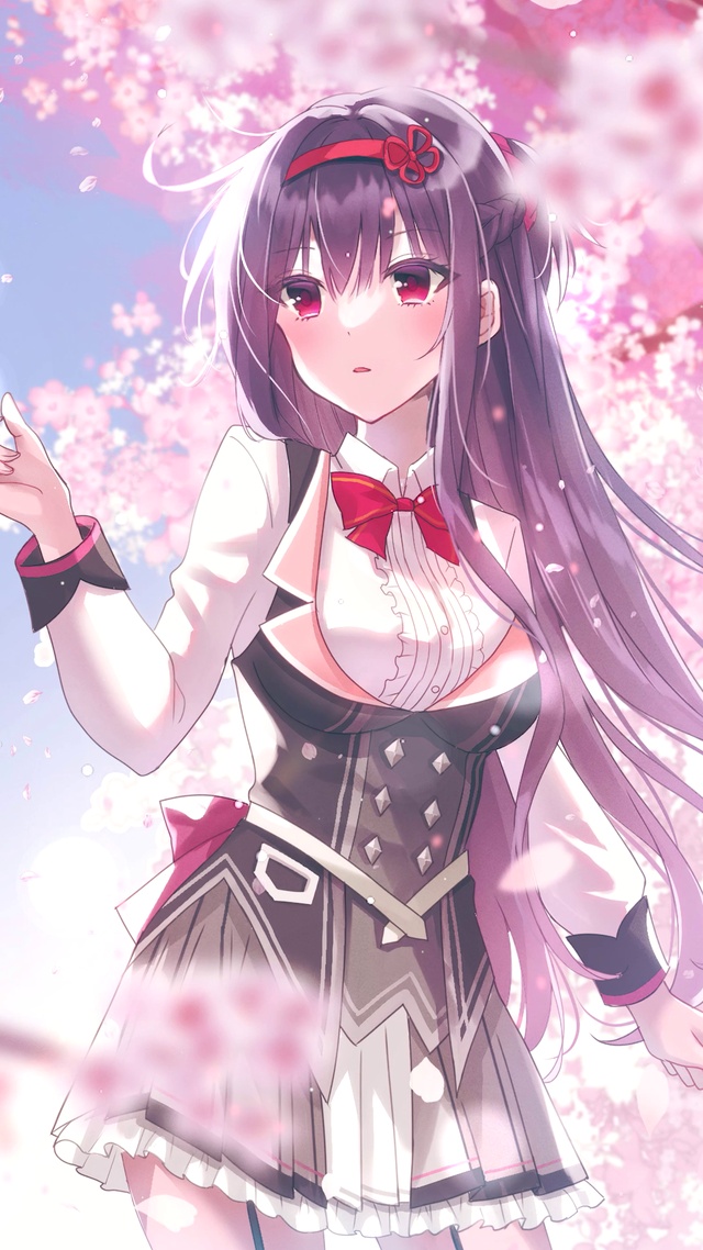 唯美桃花学院少女