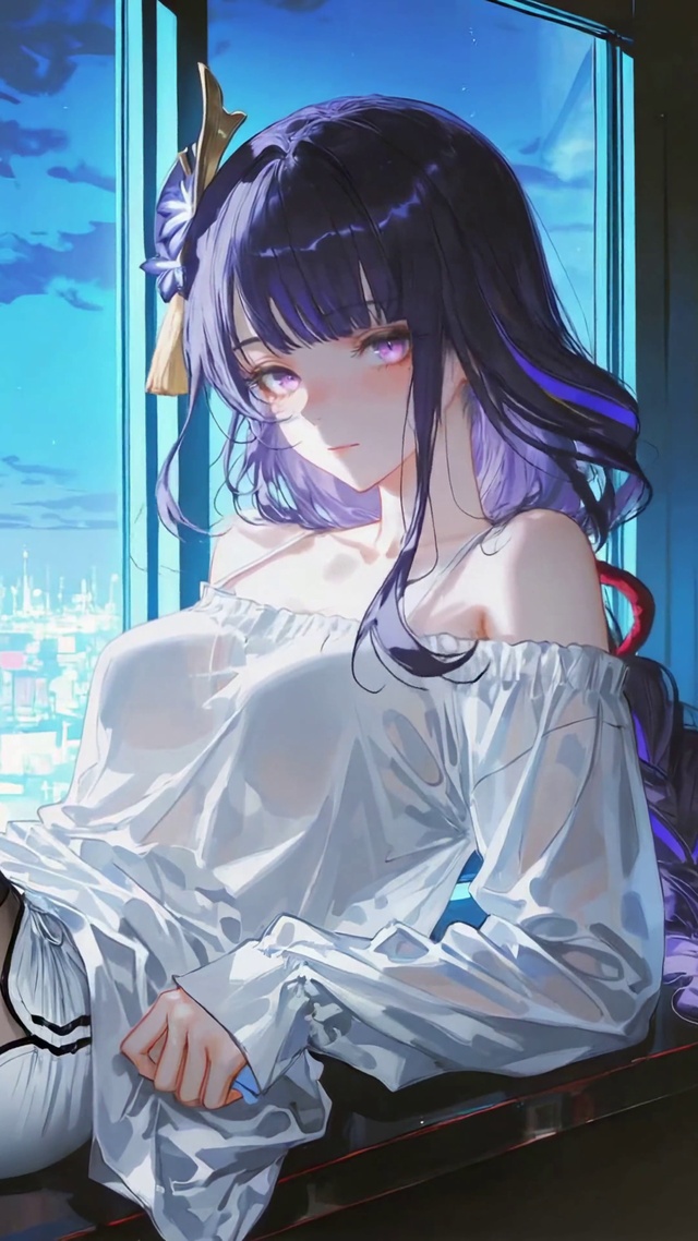 都市夜景黑丝长腿少女