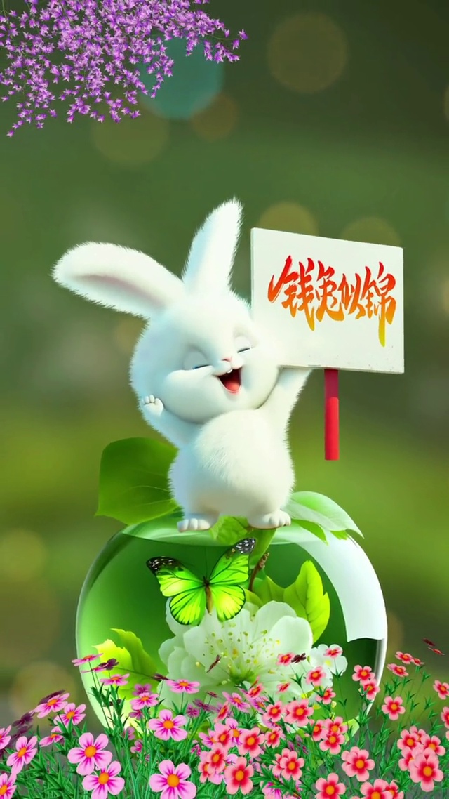 前兔似锦，好运壁纸