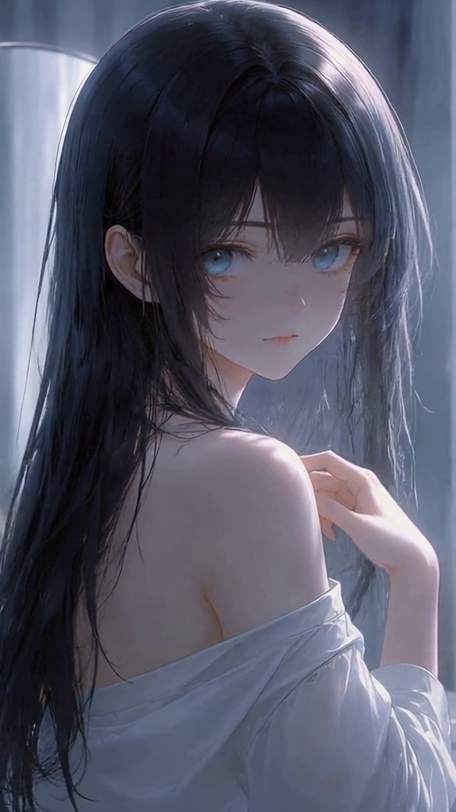 纯欲系清冷窗边美少女