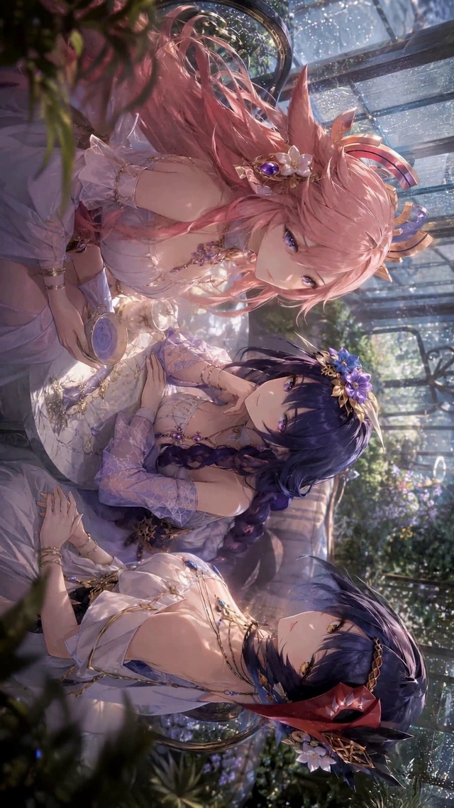 雨天花房二次元美少女下午茶