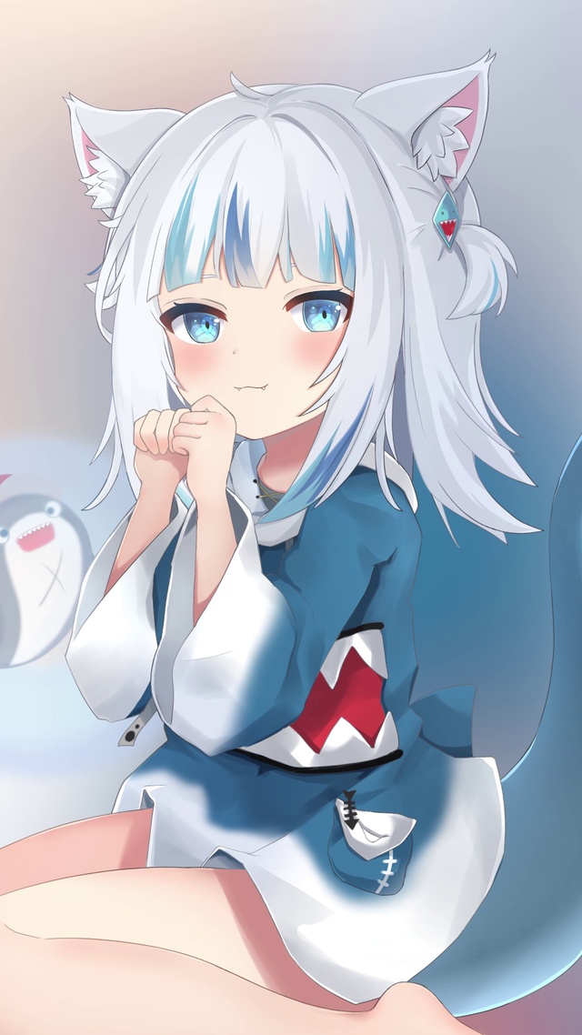 猫耳小鲨鲨，4K循环版动态壁纸
原图画师pixiv: ネコザメ🦈
静态图ID: 95319813