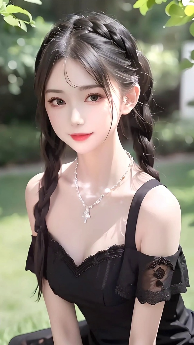 4K 黑纱的少女