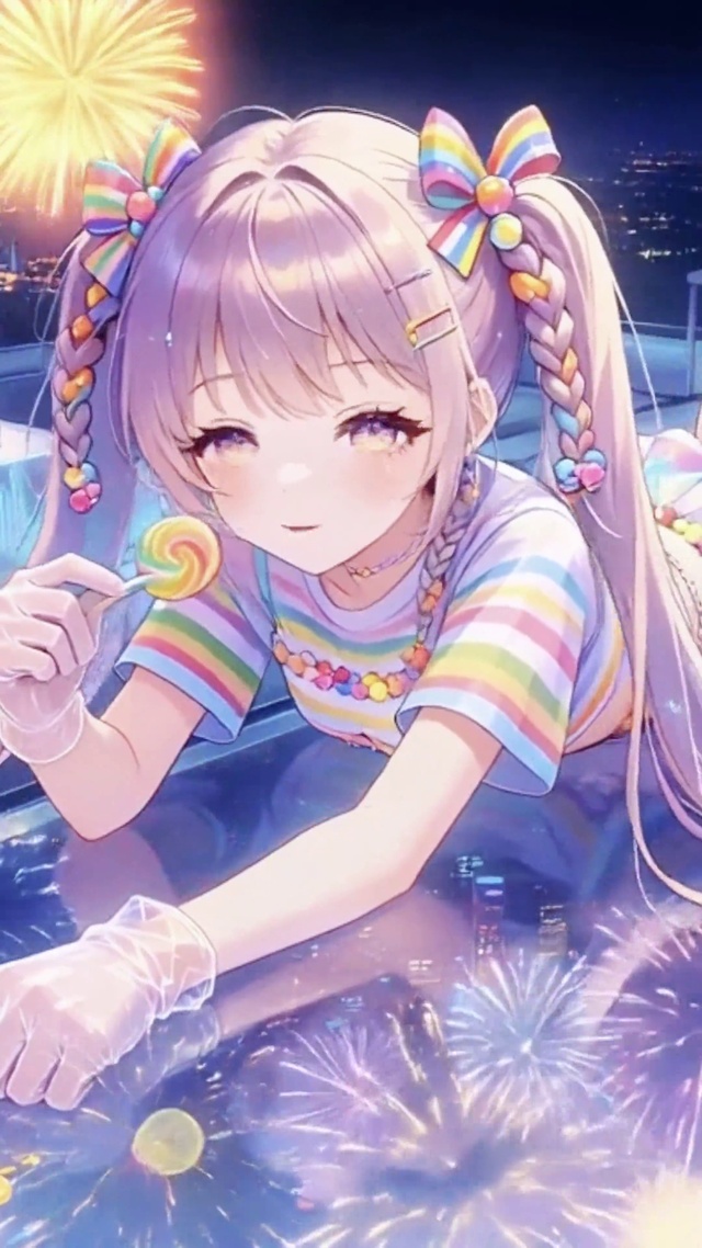 童心少女的云端糖果梦境