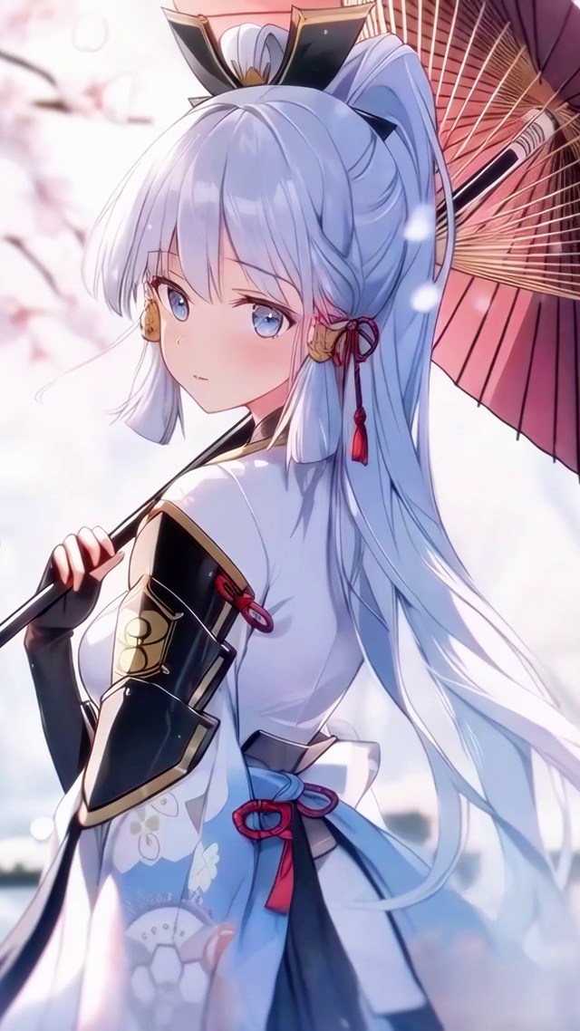 樱花伞下