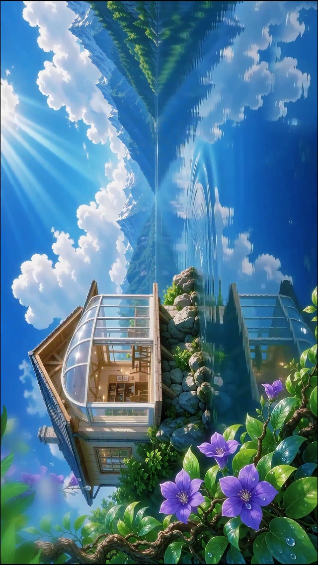 清透唯美湖光小屋