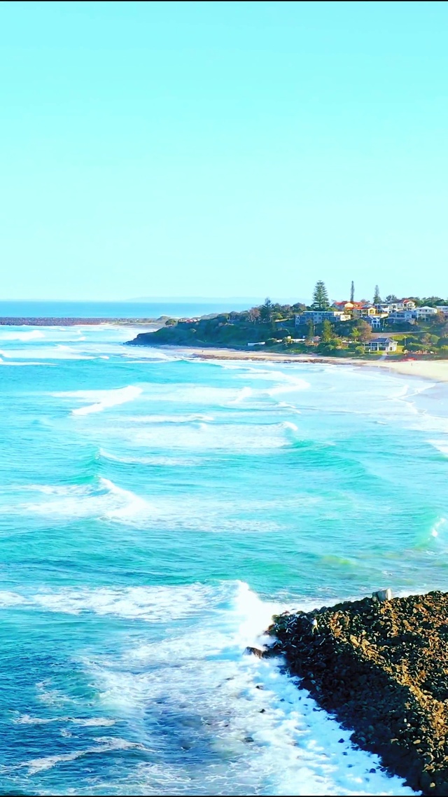 4K唯美海滩海浪