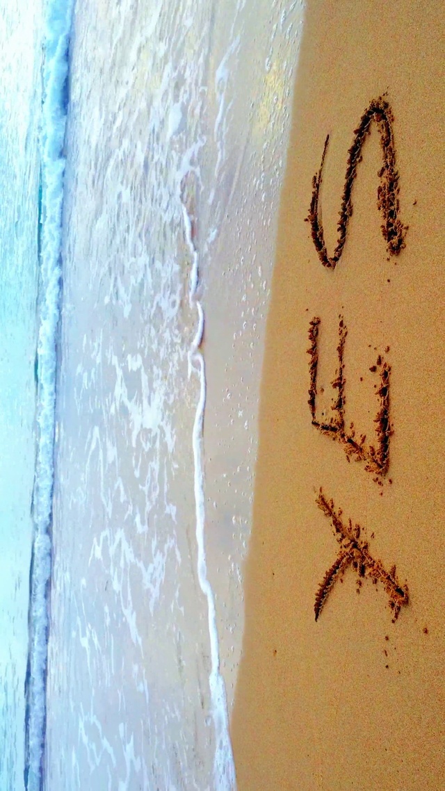 4K治愈海浪沙滩