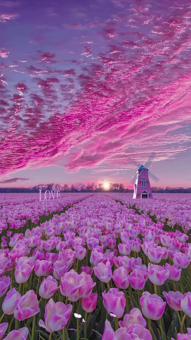 浪漫郁金香花海