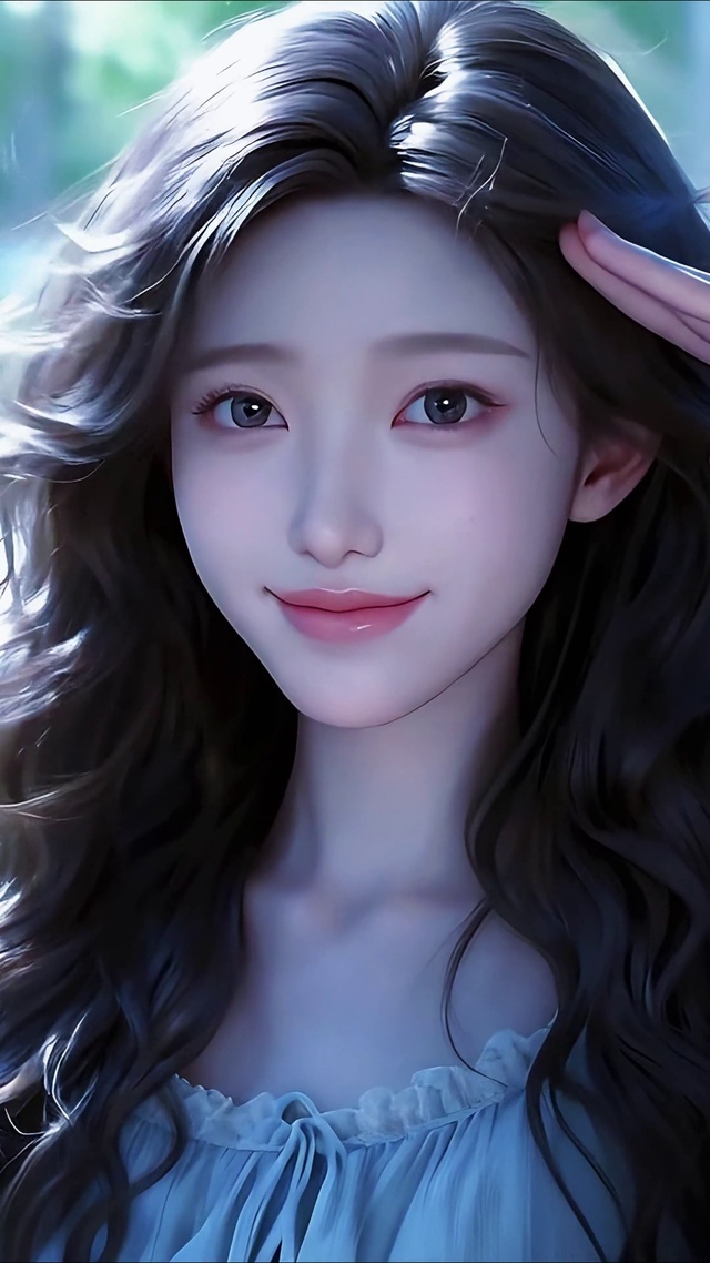 车窗少女如沐春风的微笑