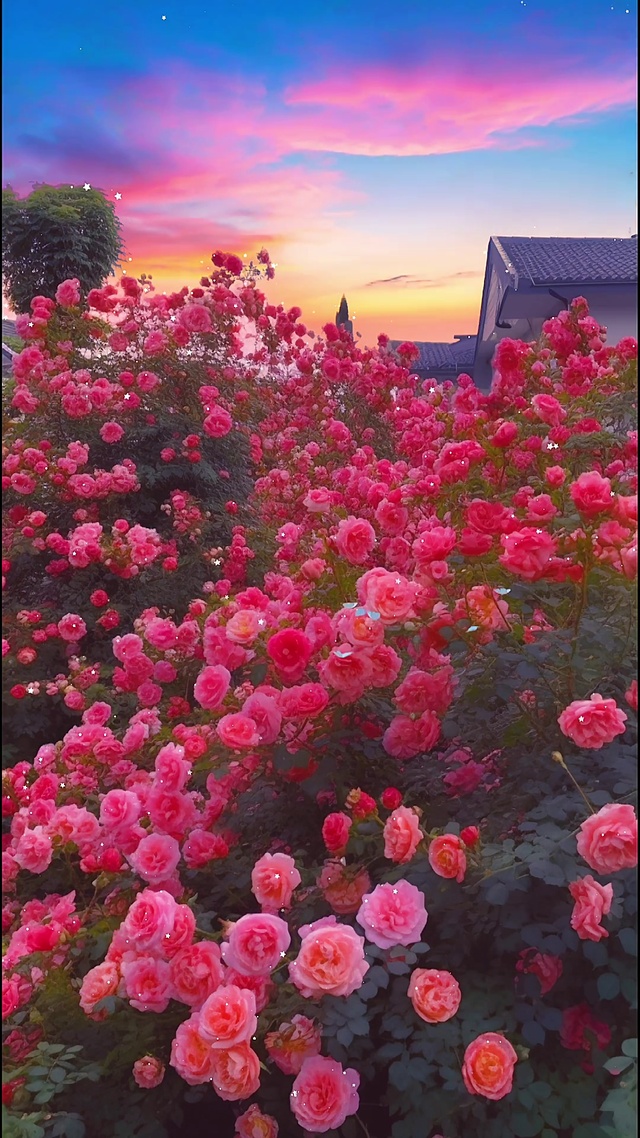 夕阳花海