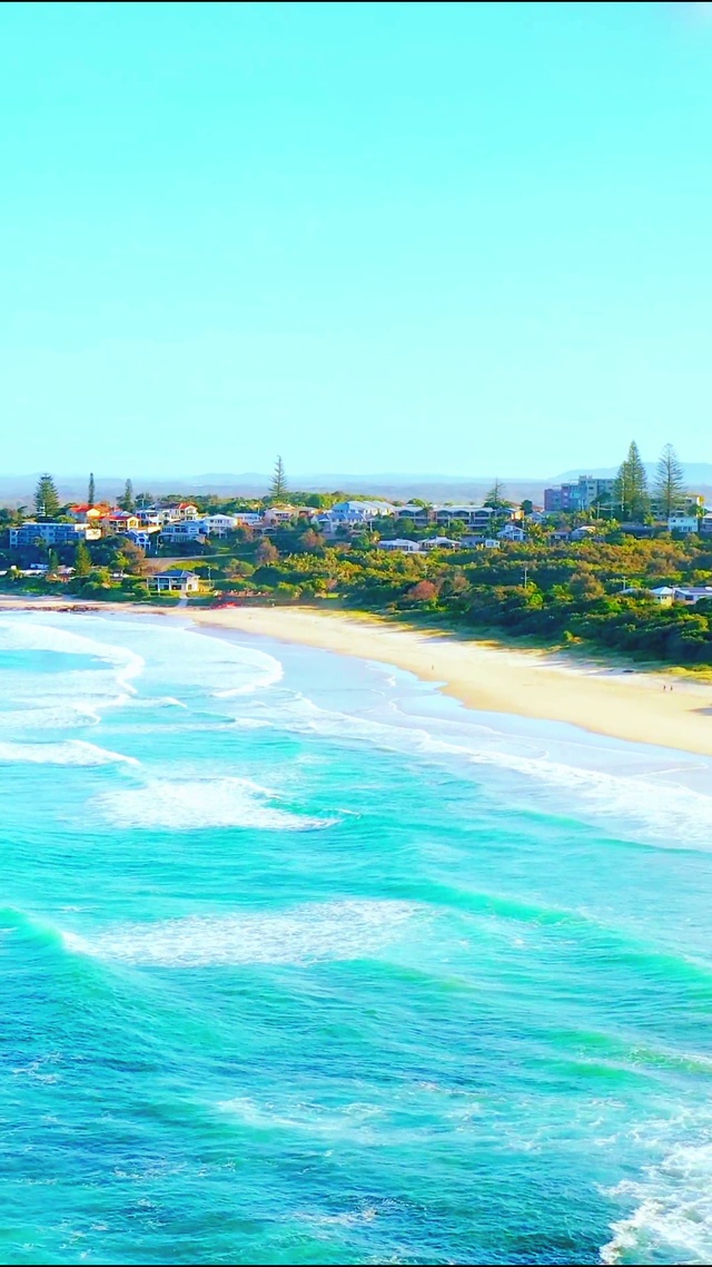 唯美沙滩海浪4K