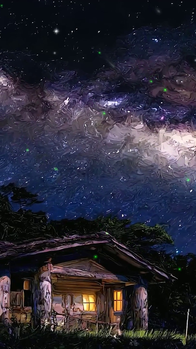 星空树木