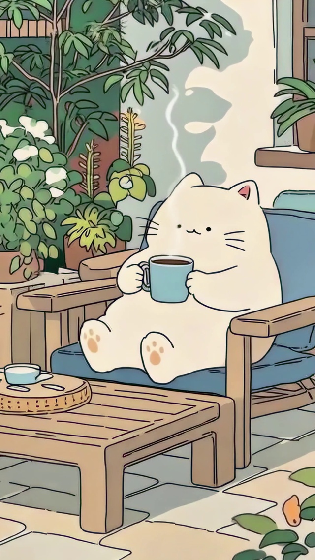花园里的下午茶猫
