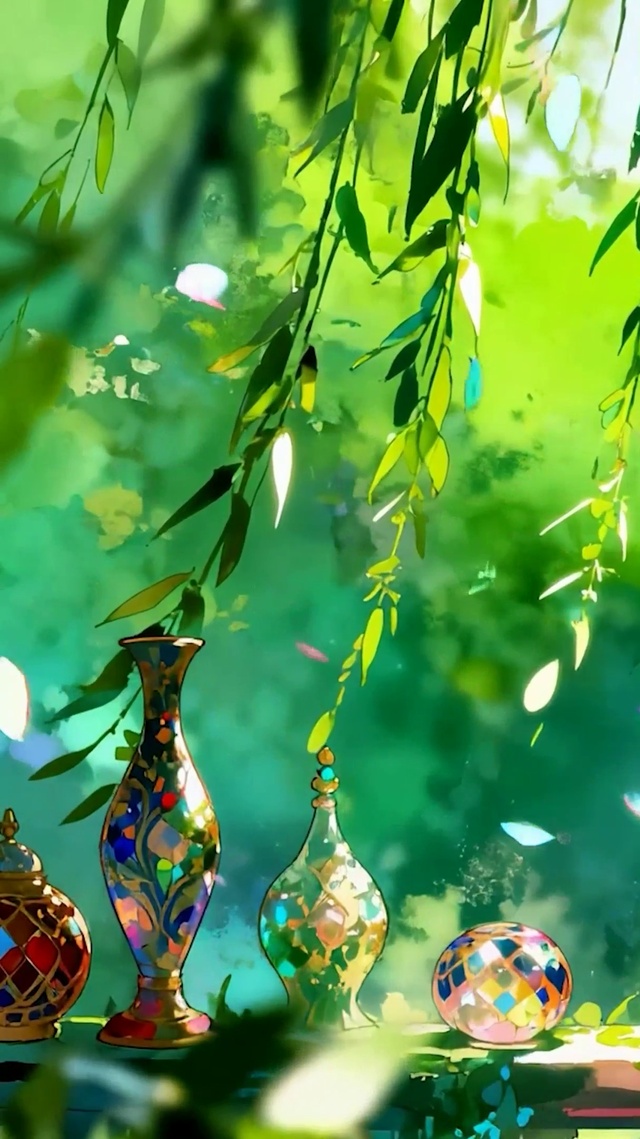 护眼绿景树木