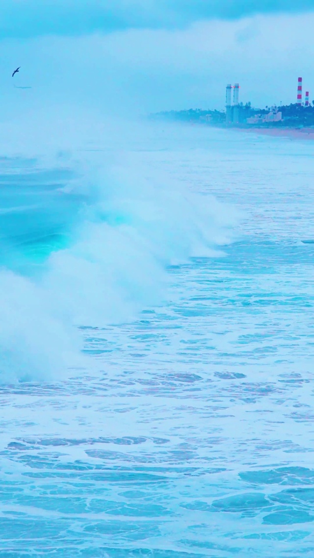 唯美治愈海浪4K