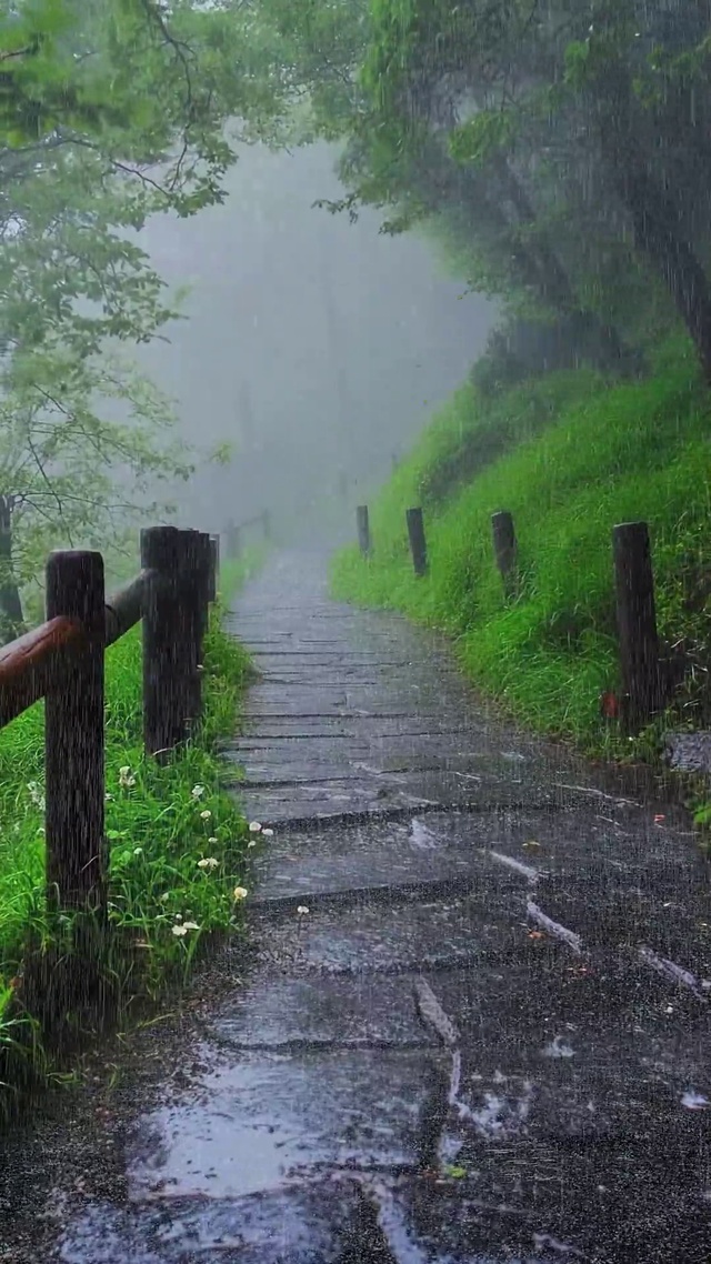 雨中小路