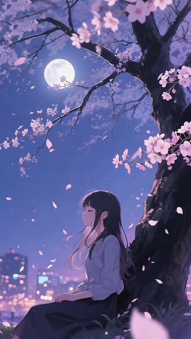 樱花树下的等待