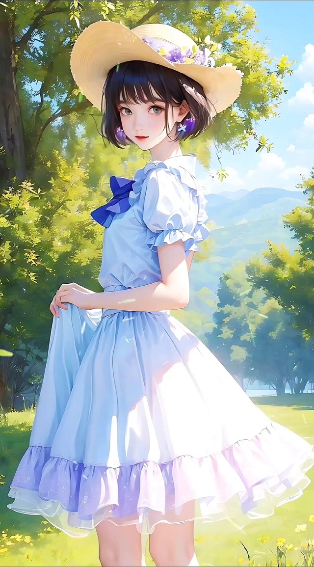 树荫下的少女