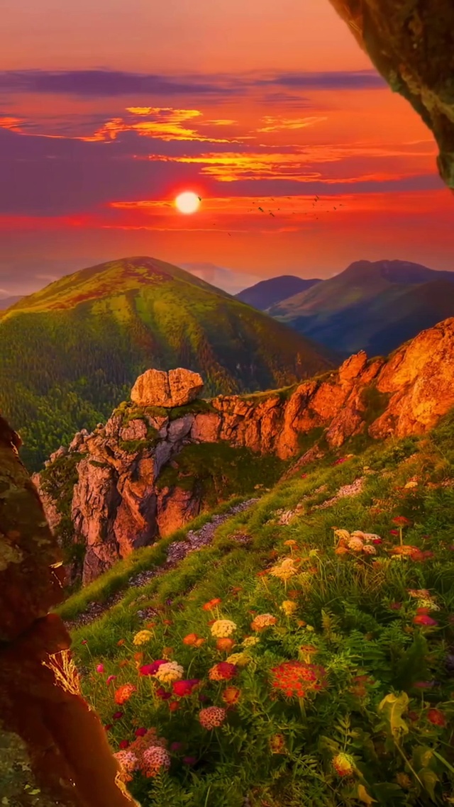 落日归山海，山海藏深意，深夜却迟借，将爱却晚秋