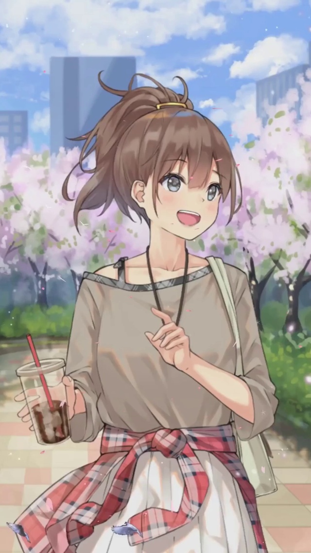 樱花街道相约一起