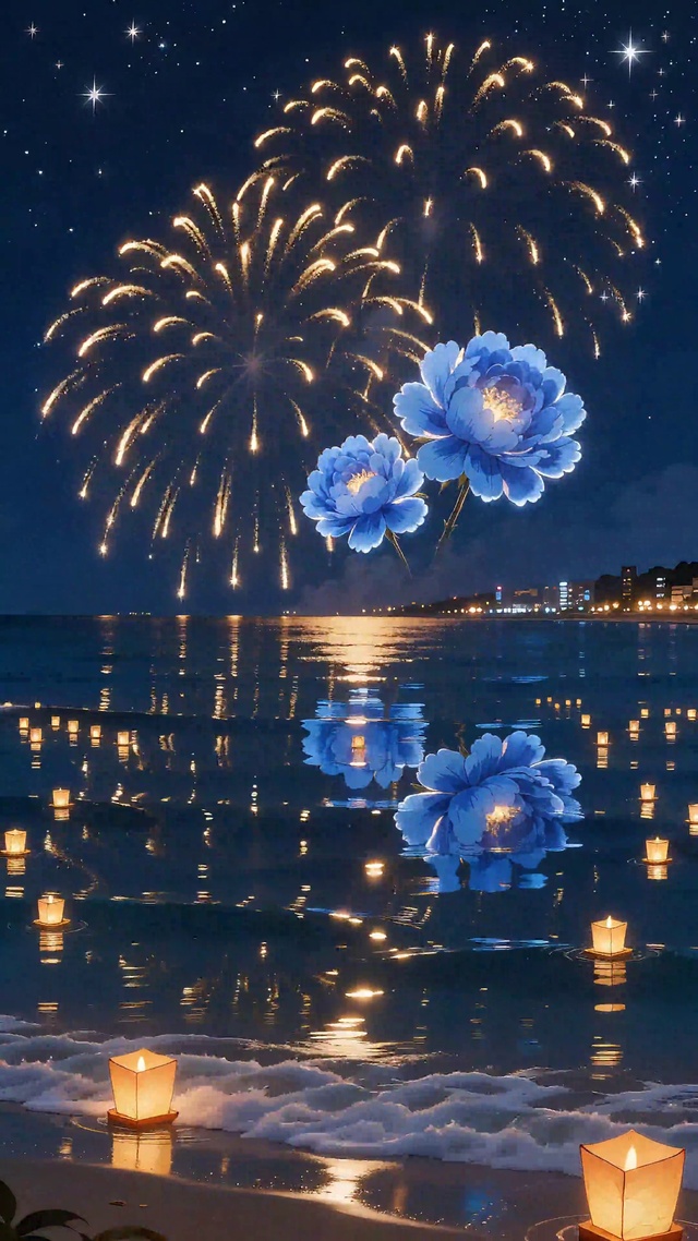 河边烟花