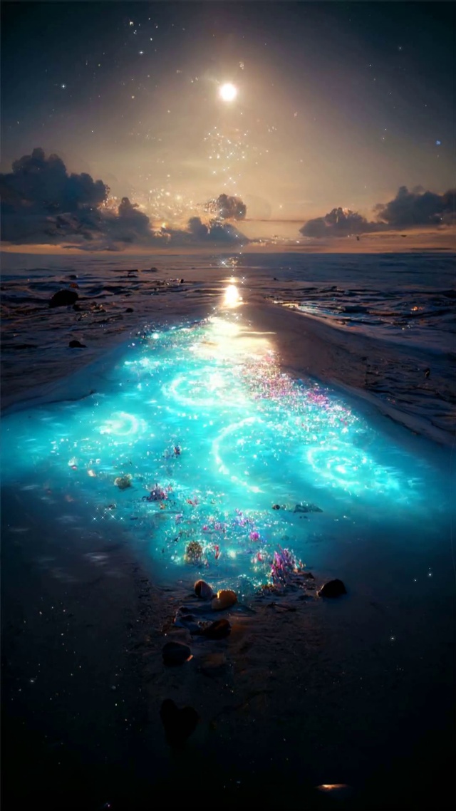 治愈荧光海滩